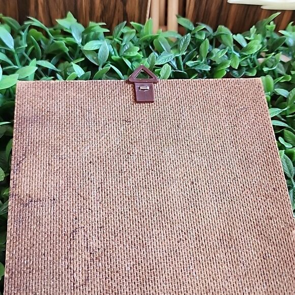 Vintage Trio Of Celluloid & Wood Panel Wall Art - Picture 7 of 9